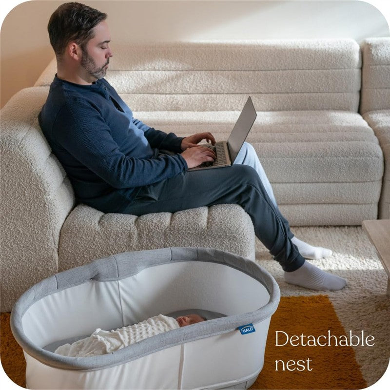 HALO BassiNest Connected Swivel Sleeper 3.0 Smart Bassinet - Grey Image 6