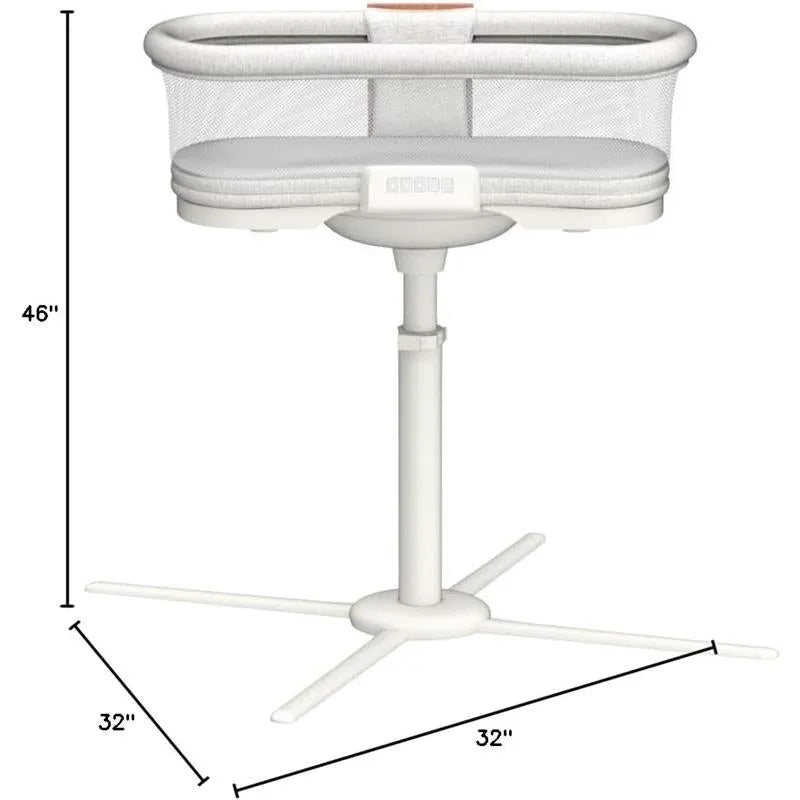 Halo Berço Vibratório Série Luxe Dormitório Giratório, Dove Cinza