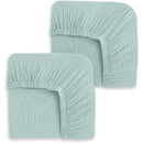 HALO Full-Size Fitted Crib Sheets 2-Pack - Calm Sage Image 1