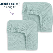 HALO Full-Size Fitted Crib Sheets 2-Pack - Calm Sage Image 2