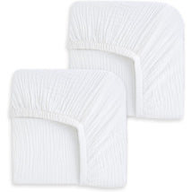 HALO Full-Size Fitted Crib Sheets 2-Pack - White Image 1