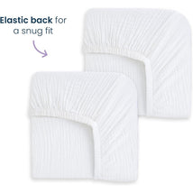 HALO Full-Size Fitted Crib Sheets 2-Pack - White Image 2