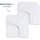HALO Full-Size Fitted Crib Sheets 2-Pack - White Image 2