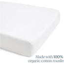 HALO Full-Size Fitted Crib Sheets 2-Pack - White Image 3