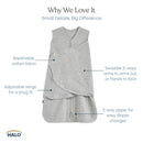 HALO SleepSack Swaddle 100% Cotton 1.5 TOG - Clouds Image 3
