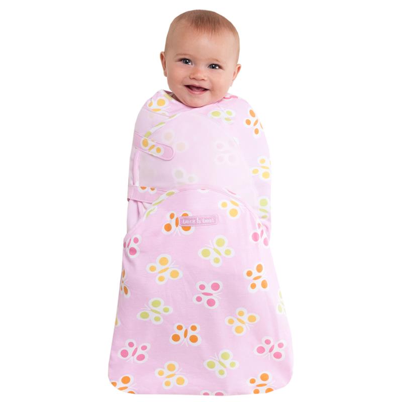 Halo SwaddleSure Adjustable Swaddling Pouch, Pink Butterfly Dot Image 1