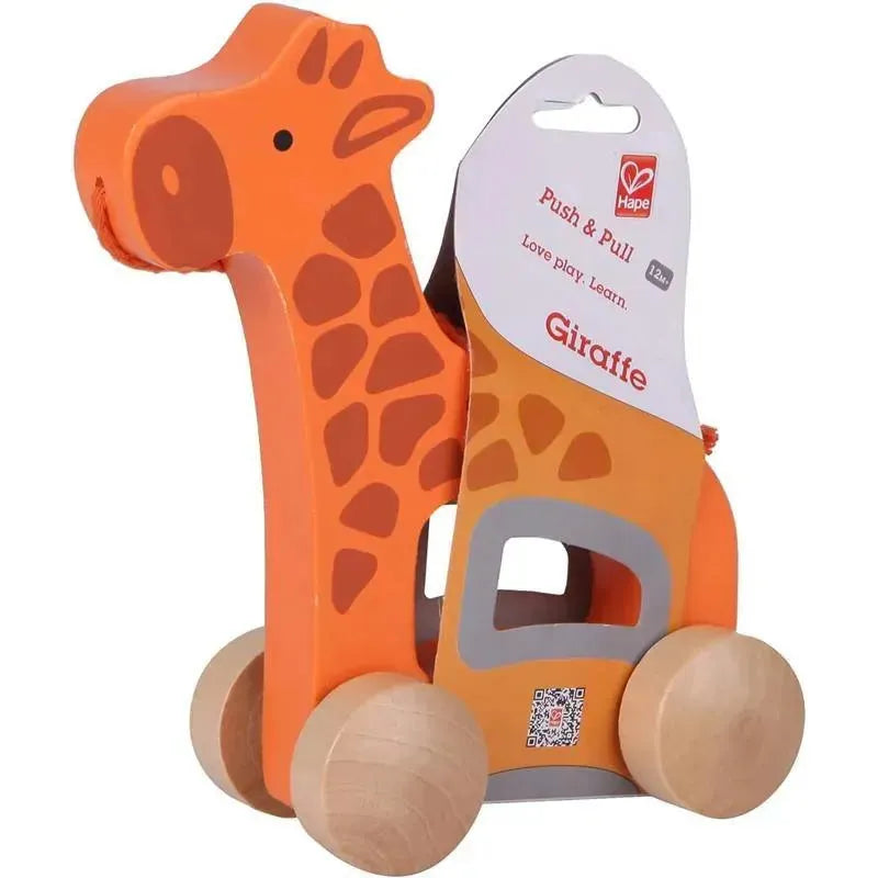 Hape - Giraffe Wooden Push and Pull Toddler Toy Image 2