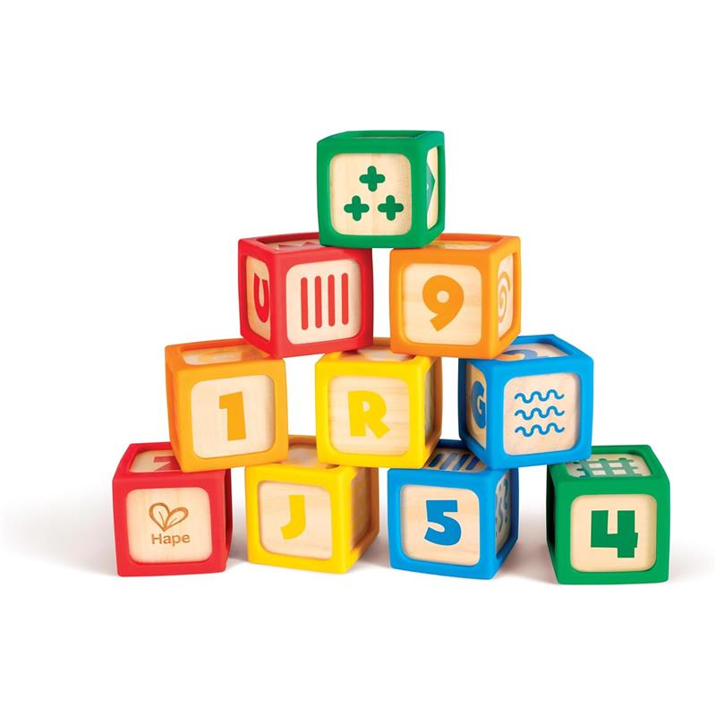 Hape - Grip-N-Stack Silicone & Wood Blocks Image 1