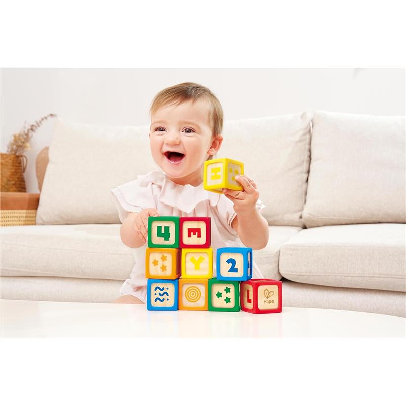 Hape - Grip-N-Stack Silicone & Wood Blocks Image 3