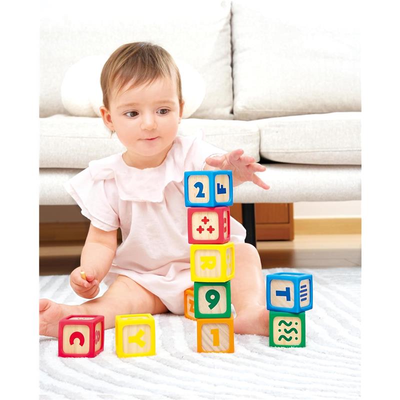 Hape - Grip-N-Stack Silicone & Wood Blocks Image 6