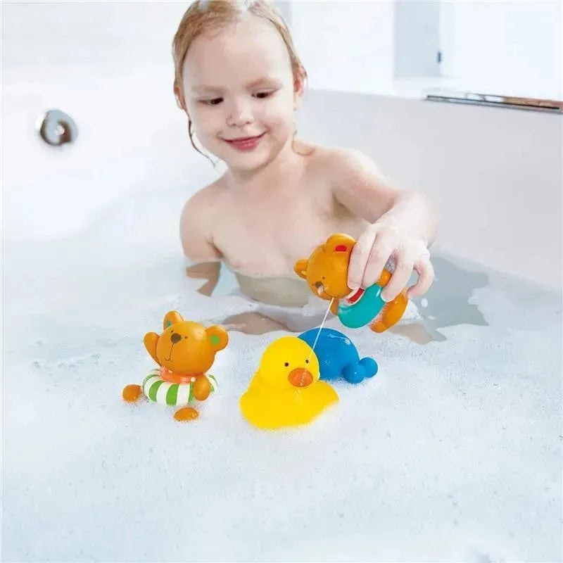 Hape - Kids Little Splashers Swimmer Teddy Wind-Up Bath Toy Image 4