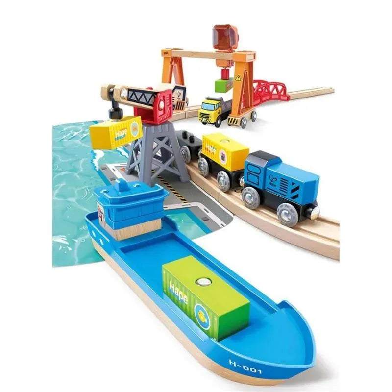 Hape - Lift & Load Harbor Set Image 1