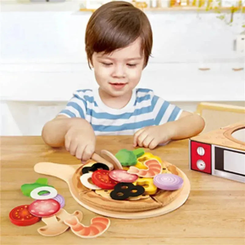 Hape - Perfect Pizza Wooden Playset for Kids Kitchen Image 4