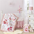 Happi by Dena Woodland Couture Forest Animals 3 Piece Crib Bedding Set - Pink/White Image 1