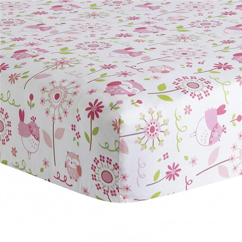 Happi by Dena Woodland Couture Forest Animals 3 Piece Crib Bedding Set - Pink/White Image 7