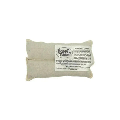 Herbal Refill Pack for Happi Tummi, a natural soothing pouch designed for infant comfort, with usage instructions on the label.