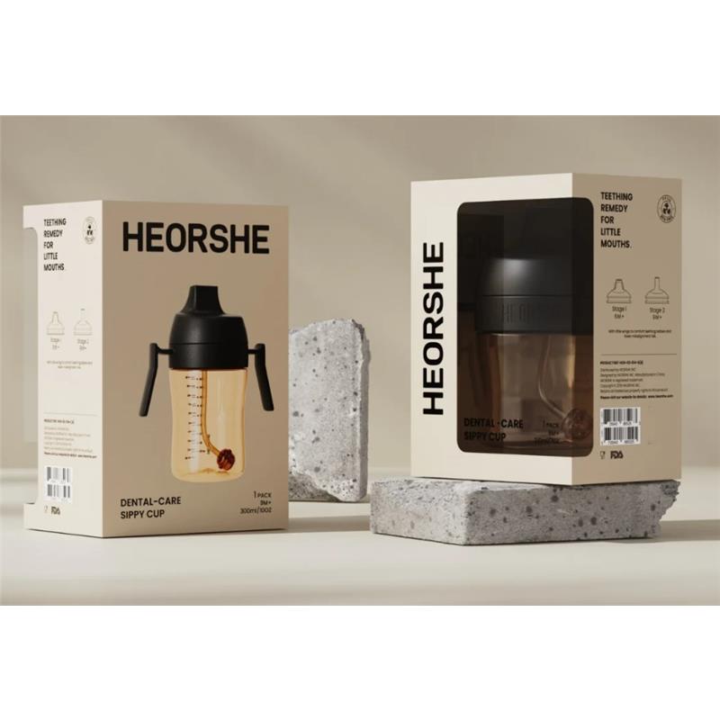 Heorshe - Dental-Care Sippy Cup - 7Oz/210Ml, Black Image 3