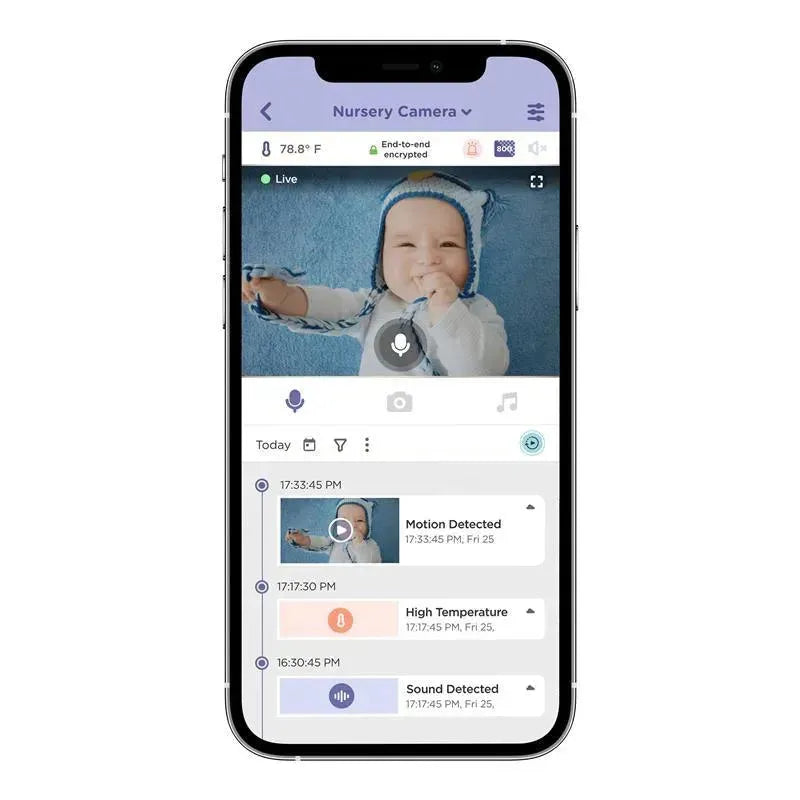 Hubble - Wi-Fi Nursery Pal Deluxe 5 Smart Hd Baby Monitor With Touch Screen Viewer & Portable Camera Image 4
