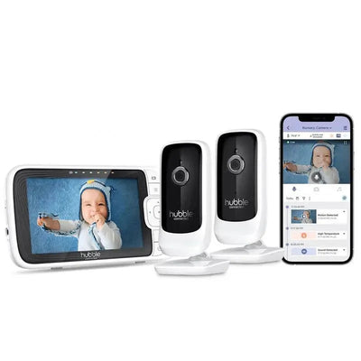 Hubble - Wi-Fi Nursery Pal Link Premium Twin 5 Smart Baby Monitor Twin Cameras Image 1