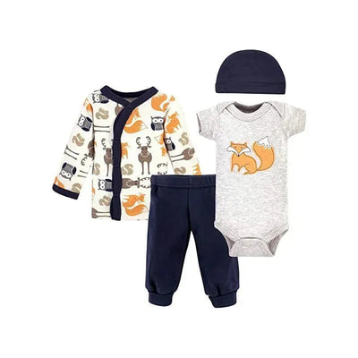 Hudson Baby - 4Pk Baby Boy Preemie Layette Set Image 1