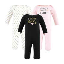 Hudson Baby Cotton Coveralls 3-Pack - Girl Daddy