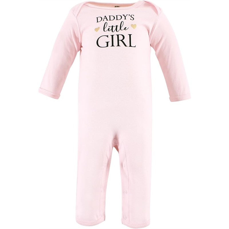 Hudson Baby Cotton Coveralls 3-Pack - Girl Daddy