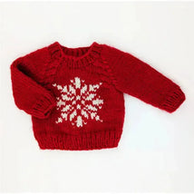 Huggalugs - Snowflake Red Crew Neck Sweater For Baby  Image 2