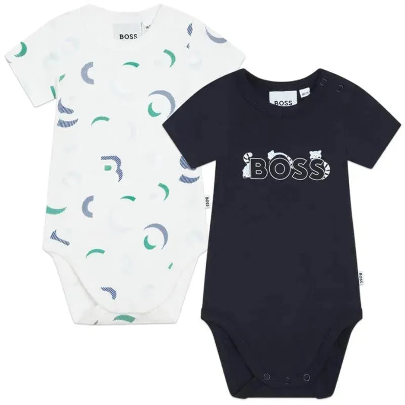 Hugo Boss Baby - 2Pk Baby Body Set, Navy/White Image 1