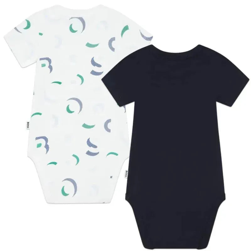 Hugo Boss Baby - 2Pk Baby Body Set, Navy/White Image 2