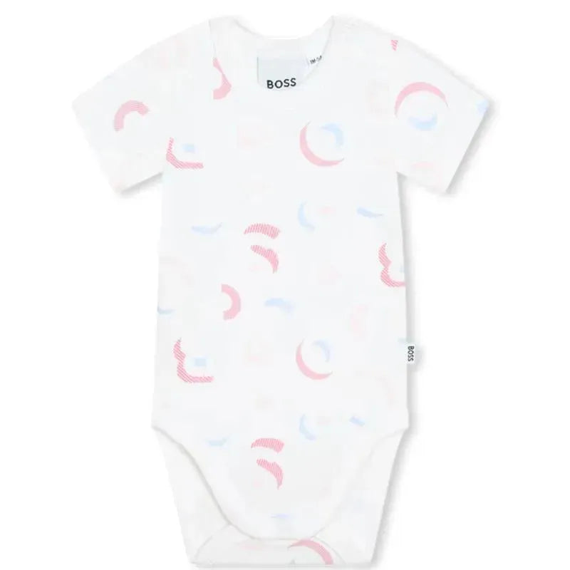 Hugo Boss Baby - 2Pk Baby Onesies Set, White/Pink Image 3