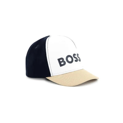 Hugo Boss Baby - Boy Cap, Beige & Navy With Logo Image 1