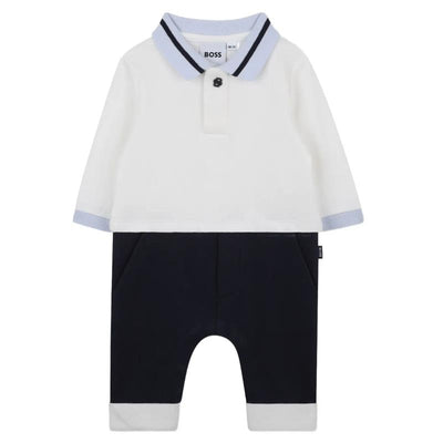 Hugo Boss Baby - Boy Ceremony Short All In One, Off White Image 1