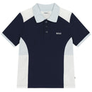 Hugo Boss Baby - Boy Colorblock Short Sleeve Polo Navy Image 1