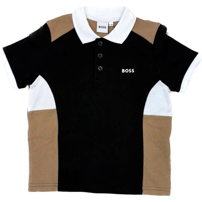 Hugo Boss Baby - Boy Colorblock Short Sleeve Polo Navy Image 1