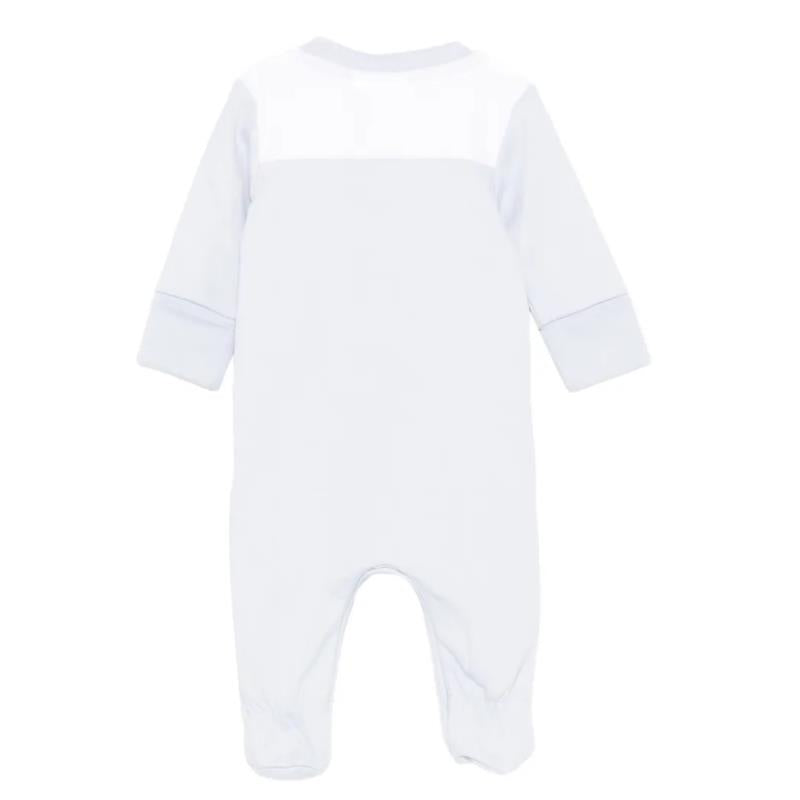 Hugo Boss Baby Boy Footie With Fancy Details Pale Blue Image 2