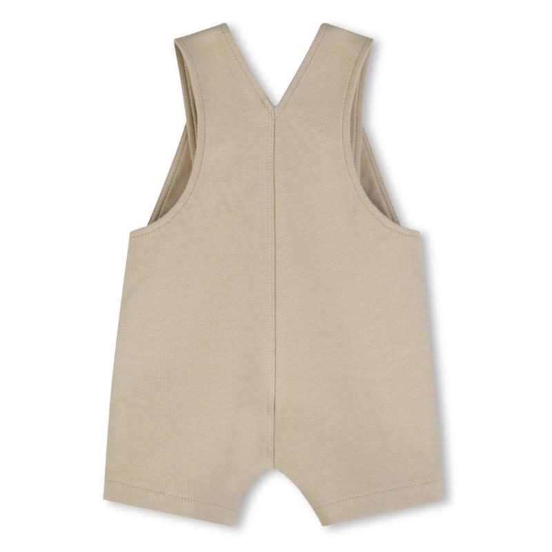 Hugo Boss Baby - Boy Infant Cotton Shortalls, Stone Image 2