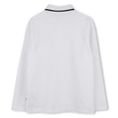 Hugo Boss Baby - Boy Long Sleeve Solid Color Polo, White  Image 2