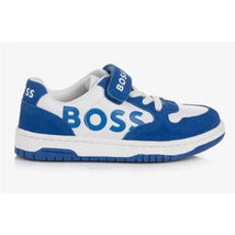 Hugo Boss Baby - Boy Mini Me Suede Sneakers, Blue Image 3