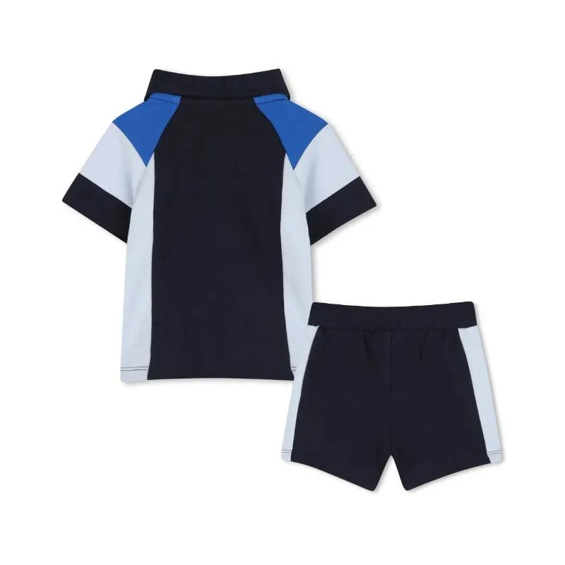 Hugo Boss Baby - Boy Set Polo & Shorts Light Blue & Navy Image 2
