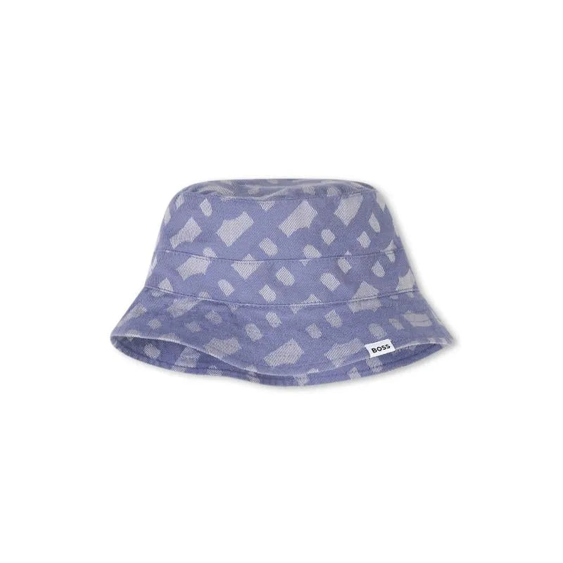 Hugo Boss Baby - Boy Short All In One & Bucket Hat, Blue Image 6