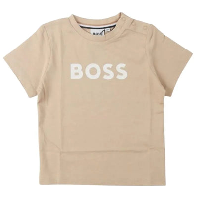 Hugo Boss Baby - Boy Short Sleeves Tee-Shirt Beige Image 1