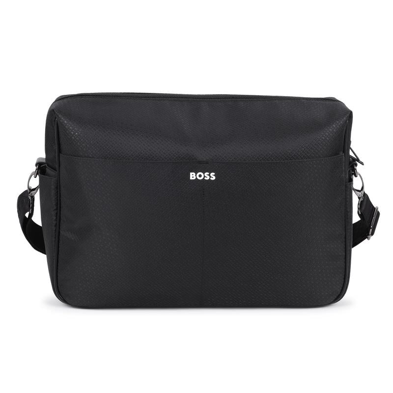 Hugo Boss Baby - Changing Bag In Embossed Black Image 4