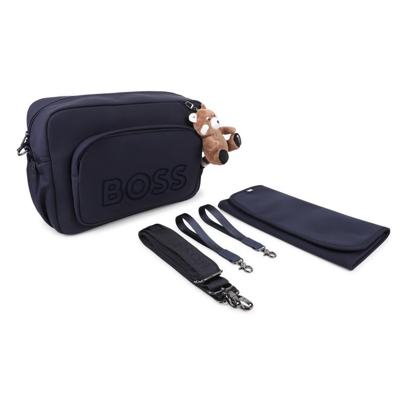 Hugo Boss Baby - Changing Bag With Red Panda Soft Toy Key Ring Navy Image 2