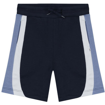 Hugo Boss Baby Color-Block Fleece Shorts, Navy Image 1