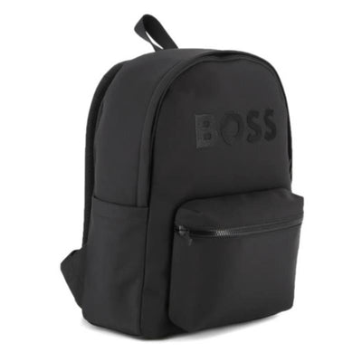 Hugo Boss Baby - Embossed Logo Backpack, Black Image 1