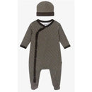 Hugo Boss - Baby Footie & Hat Set In Box, Black Image 1