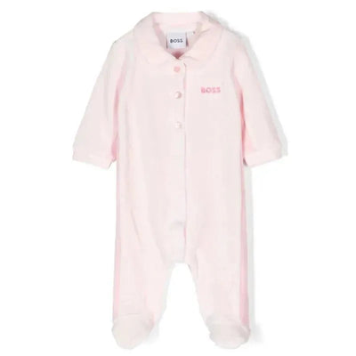 Hugo Boss - Baby Girl Logo Embroidered Pajamas, Light Pink Image 1
