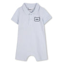Hugo Boss Baby - Infant Short Seeve Polo Romper W Rubber Red Panda Patch Pale Blue Image 1