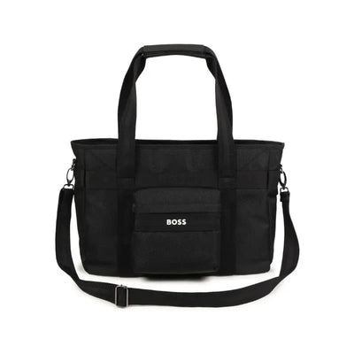 Hugo Boss Baby - Logo Applique Changing Bag Black Image 1