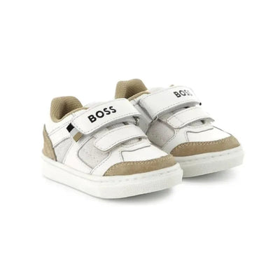 Hugo Boss Baby - Mini Me Sneaker Velcro Closure, White/Beige Image 1